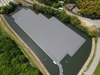 四国電力　高松市のため池で水上太陽光発電